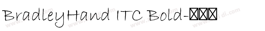 BradleyHand ITC Bold字体转换